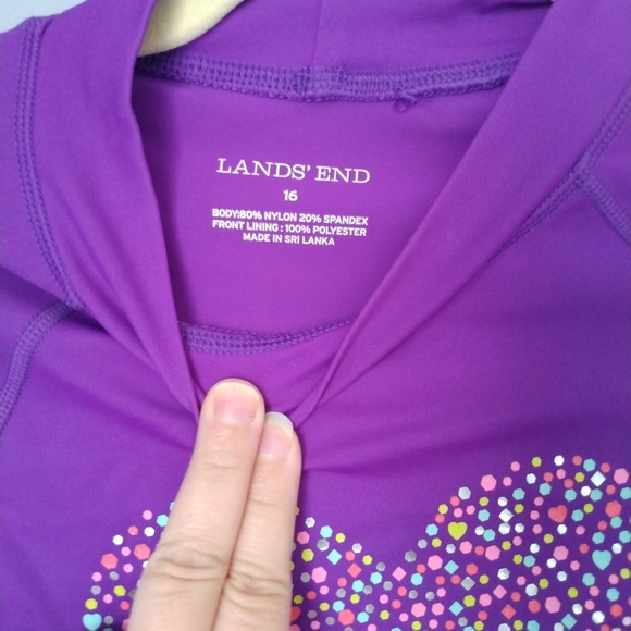 Purple Swim Surf Shirt Rash Guard, Swimwear Short Long Sleeve Children Child Kid - Picture 3 of 4